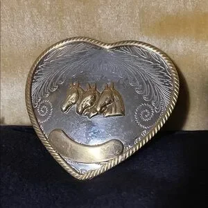 German Silver | Accessories | Vintage Heartshaped Gold And Silver ...